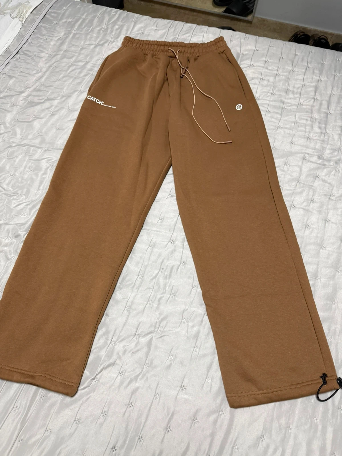 Chocolate brown wide sweatpants – photo 2